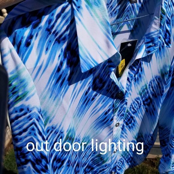 Investments Slim Factor De Collections Women's Long Sleeve Button Up Blouse Sz M - Picture 13 of 14